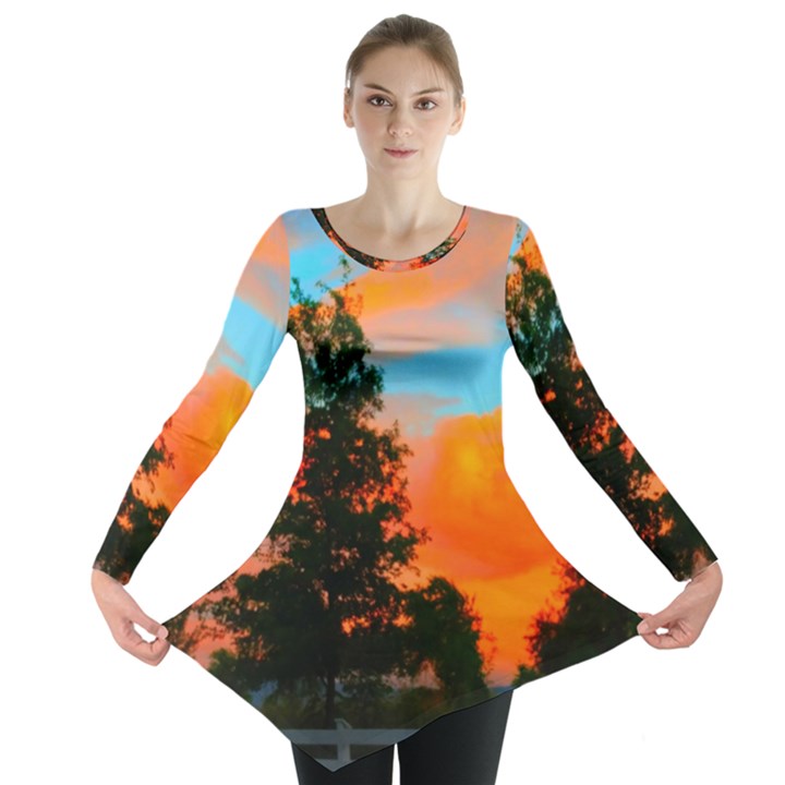 Neon Landscape Long Sleeve Tunic 