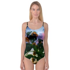 Sunflowers And Wild Weeds Camisole Leotard  by okhismakingart