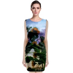 Sunflowers And Wild Weeds Classic Sleeveless Midi Dress by okhismakingart