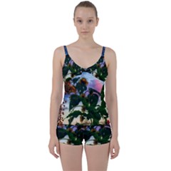 Sunflowers And Wild Weeds Tie Front Two Piece Tankini by okhismakingart