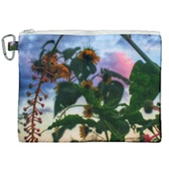 Sunflowers And Wild Weeds Canvas Cosmetic Bag (xxl) by okhismakingart