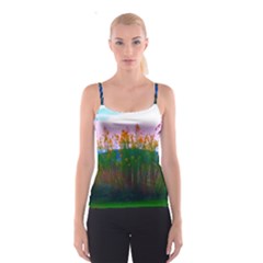 Field Of Goldenrod Spaghetti Strap Top by okhismakingart