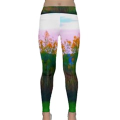 Field Of Goldenrod Classic Yoga Leggings by okhismakingart