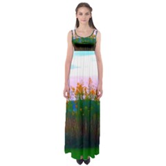 Field Of Goldenrod Empire Waist Maxi Dress by okhismakingart