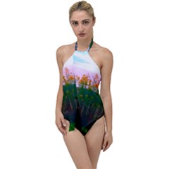 Field Of Goldenrod Go With The Flow One Piece Swimsuit by okhismakingart