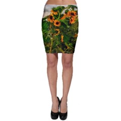 Sunflowers Bodycon Skirt by okhismakingart