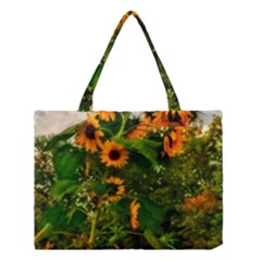 Sunflowers Medium Tote Bag by okhismakingart