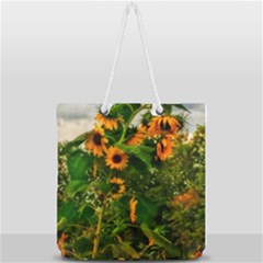 Sunflowers Full Print Rope Handle Tote (large) by okhismakingart