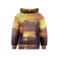 Early Sunset Kids  Pullover Hoodie by okhismakingart