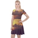 Early Sunset Cap Sleeve Velour Dress  View1