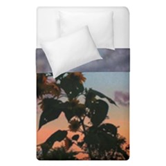 Sunflower Sunset Duvet Cover Double Side (single Size) by okhismakingart