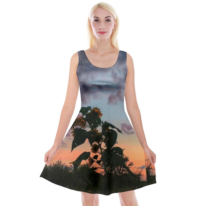 Sunflower Sunset Reversible Velvet Sleeveless Dress