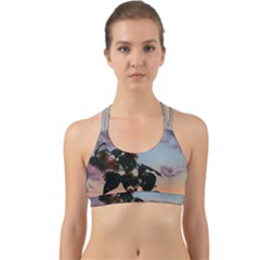 Sunflower Sunset Back Web Sports Bra by okhismakingart