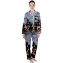 Sunflower Sunset Satin Long Sleeve Pyjamas Set View1