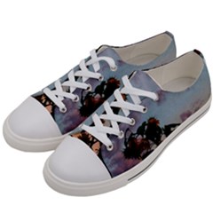 Sunflower Sunset Women s Low Top Canvas Sneakers by okhismakingart