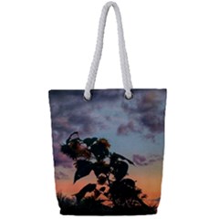 Sunflower Sunset Full Print Rope Handle Tote (small) by okhismakingart