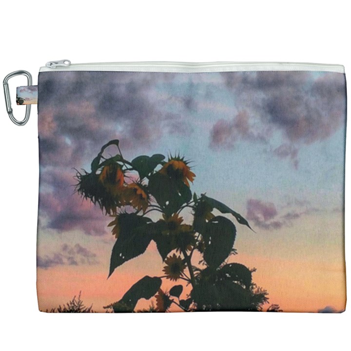 Sunflower Sunset Canvas Cosmetic Bag (XXXL)