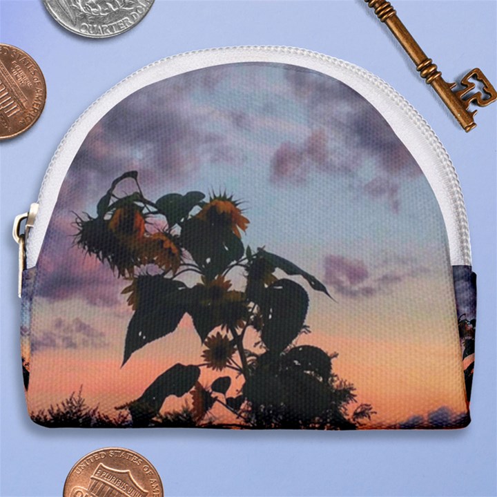 Sunflower Sunset Horseshoe Style Canvas Pouch