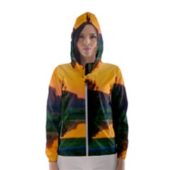 Lake Sunrise Women s Hooded Windbreaker by okhismakingart