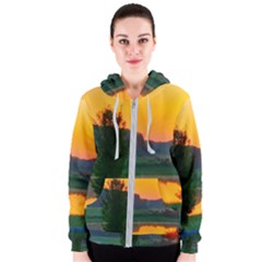 Lake Sunrise Women s Zipper Hoodie by okhismakingart