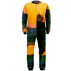 Lake Sunrise Onepiece Jumpsuit (men)  by okhismakingart