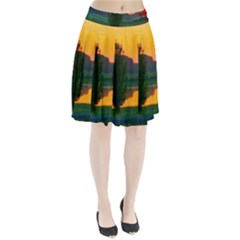 Lake Sunrise Pleated Skirt by okhismakingart