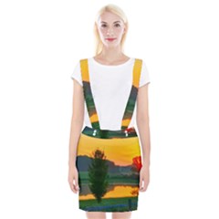 Lake Sunrise Braces Suspender Skirt by okhismakingart