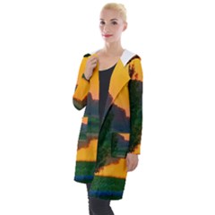 Lake Sunrise Hooded Pocket Cardigan by okhismakingart