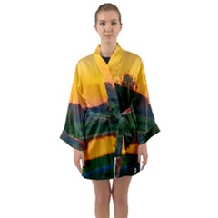 Lake Sunrise Long Sleeve Kimono Robe by okhismakingart