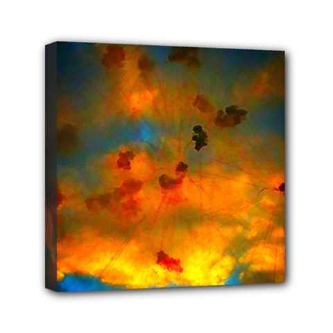 Tie-dye Sky Mini Canvas 6  X 6  (stretched) by okhismakingart