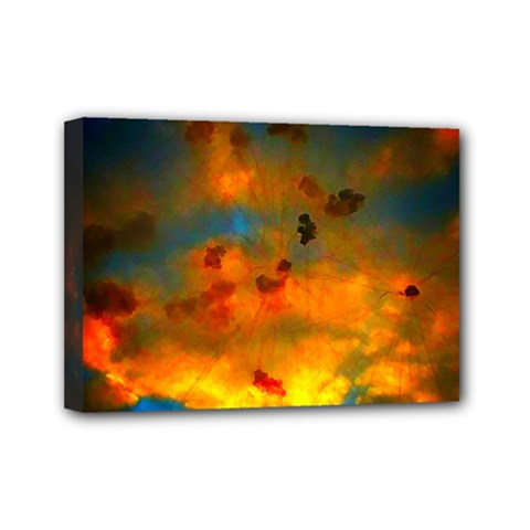 Tie-dye Sky Mini Canvas 7  X 5  (stretched) by okhismakingart