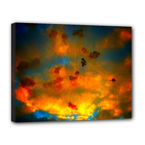 Tie-dye Sky Canvas 14  X 11  (stretched) by okhismakingart