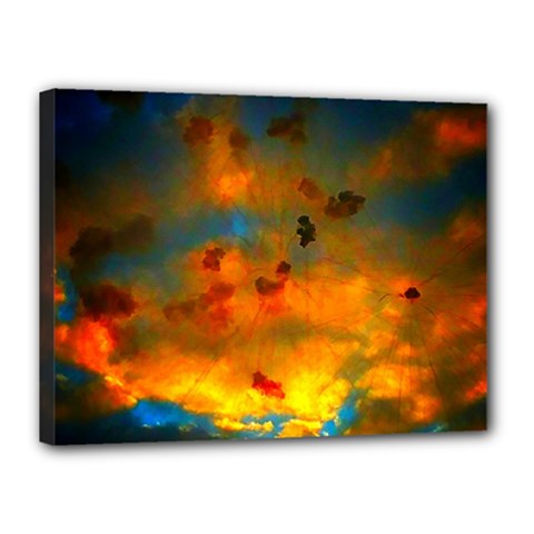 Tie-dye Sky Canvas 16  X 12  (stretched) by okhismakingart