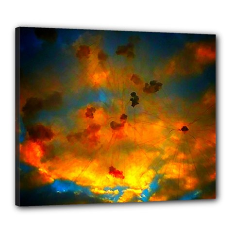 Tie-dye Sky Canvas 24  X 20  (stretched) by okhismakingart