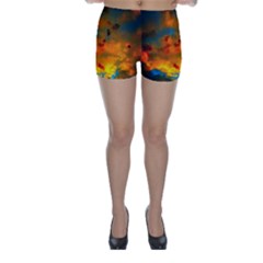 Tie-dye Sky Skinny Shorts by okhismakingart