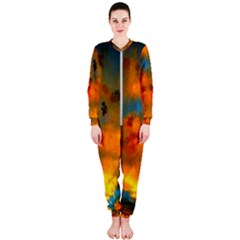 Tie-dye Sky Onepiece Jumpsuit (ladies)  by okhismakingart