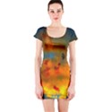 Tie-Dye Sky Short Sleeve Bodycon Dress View1