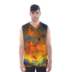 Tie-dye Sky Men s Basketball Tank Top by okhismakingart