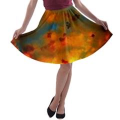 Tie-dye Sky A-line Skater Skirt by okhismakingart