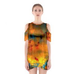 Tie-dye Sky Shoulder Cutout One Piece Dress by okhismakingart