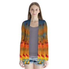 Tie-dye Sky Drape Collar Cardigan