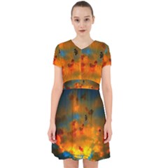 Tie-dye Sky Adorable In Chiffon Dress by okhismakingart