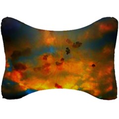 Tie-dye Sky Seat Head Rest Cushion by okhismakingart