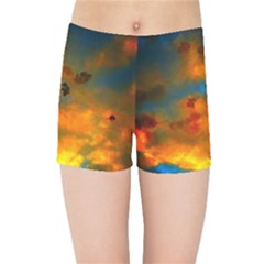 Tie-dye Sky Kids  Sports Shorts by okhismakingart