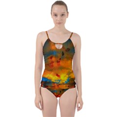 Tie-dye Sky Cut Out Top Tankini Set by okhismakingart