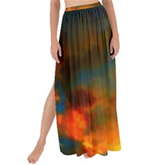 Tie-dye Sky Maxi Chiffon Tie-up Sarong by okhismakingart