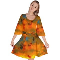 Tie-dye Sky Velour Kimono Dress by okhismakingart