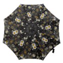 Black And White With Daisies Hook Handle Umbrellas (Large) View1