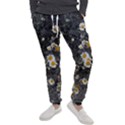 Black And White With Daisies Men s Jogger Sweatpants View1