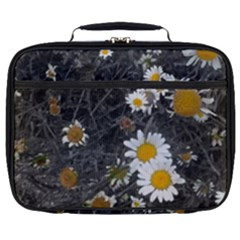 Black And White With Daisies Full Print Lunch Bag by okhismakingart